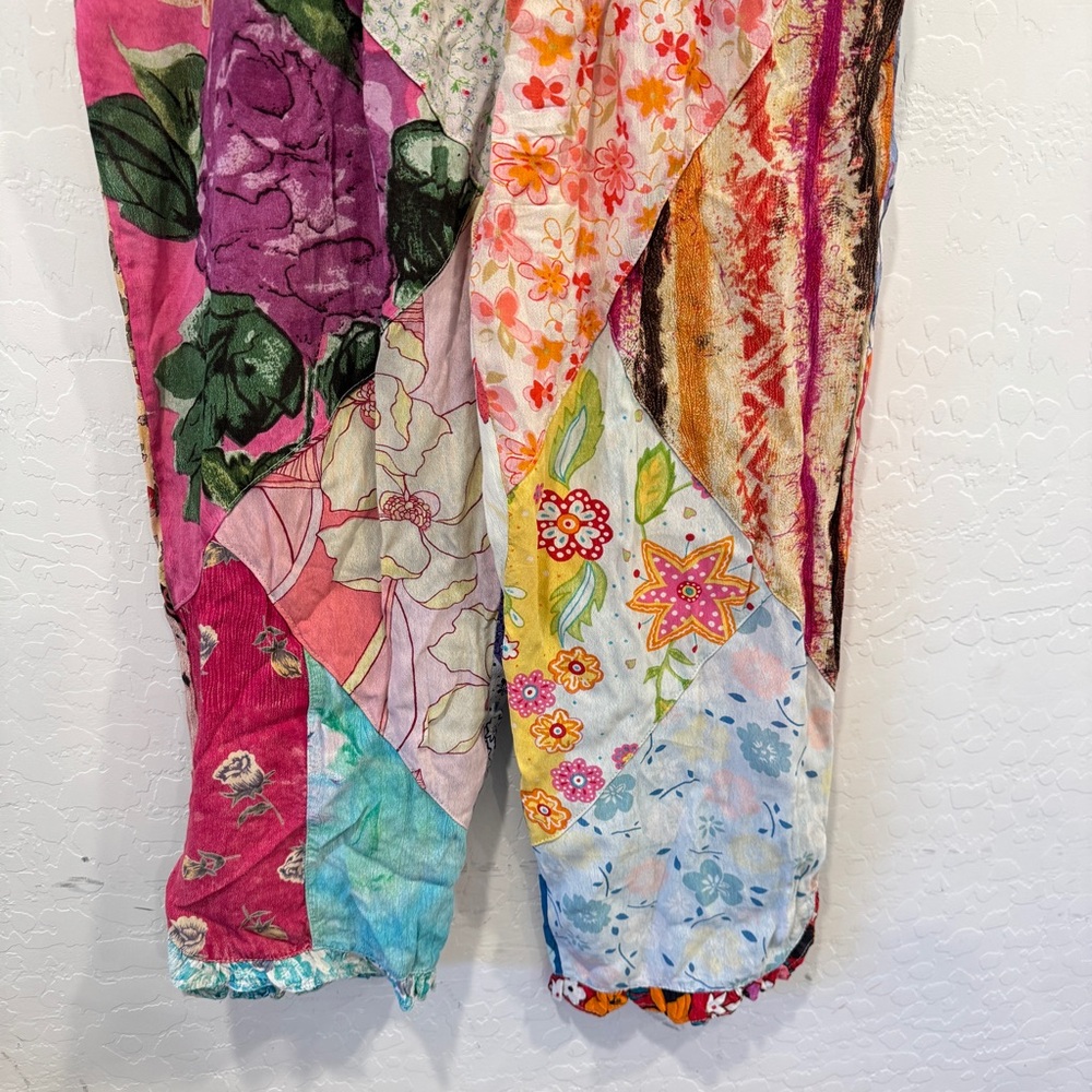 Vintage Sacred Threads Patchwork Cropped Pants Wo… - image 3